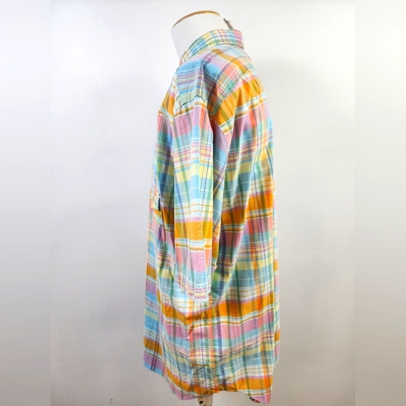 Ralph Lauren Men's Multicolor Plaid Shirt Beach Twill Sleeves Shirt, sz 2XL - Picture 13 of 16